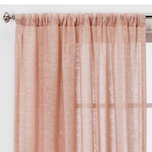 Blush pink panel curtains (set of 2)